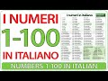 Numbers 1100 in italian  i numeri da 1 a 100 in italiano