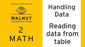 2 Math - Handling data - Reading data from table