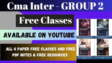 Cma Inter Group - 2 Best youtube channels for Free classes ll Rock Ur Cma Inter with Free Resources