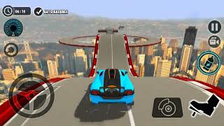 Impossible Car Tracks 3D - Blue Sport Car Driving Stunt Simulator Camaping Mode - Android Gameplay screenshot 4