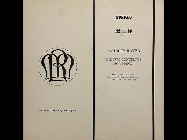 Ravel:The Two Piano Concertos,etc.(中古品) The Two Concertos For Piano / Maurice Ravel, Anne Queffélec (1976
