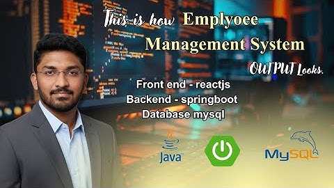 Employee management system || Java full stack react|| java, springboot, mysql, postman || output||
