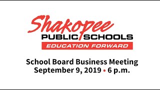 September 9, 2019 School Board Work Session