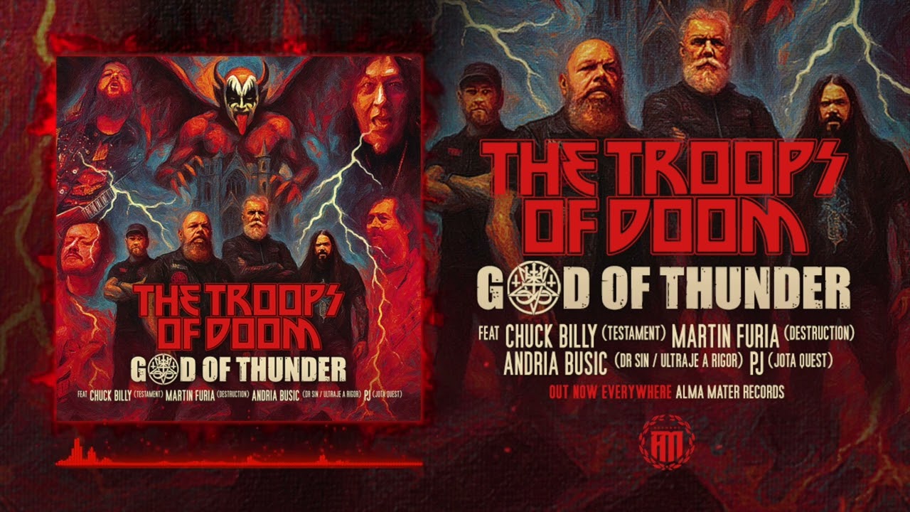 ⁣THE TROOPS OF DOOM - God Of Thunder Feat. Chuck Billy, Martin Furia, Andria Busic and PJ
