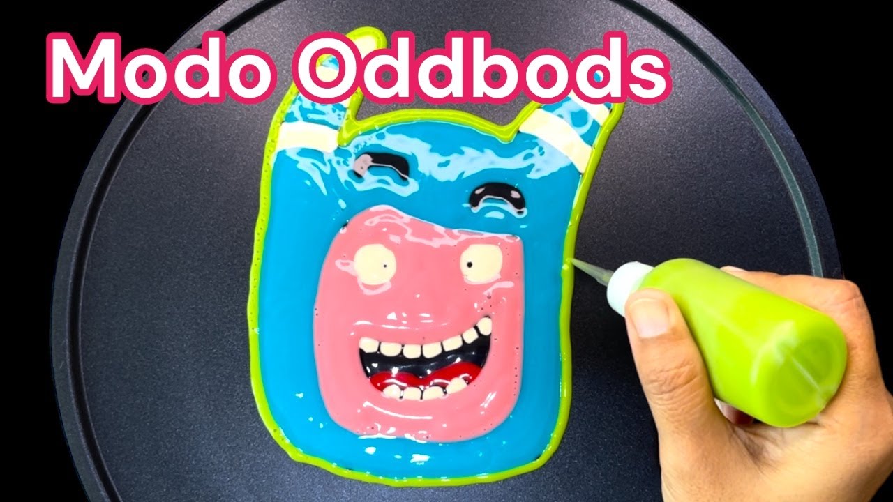 Cartoon Character Pancake Art Modo Oddbods rainbowpancakeart YouTube