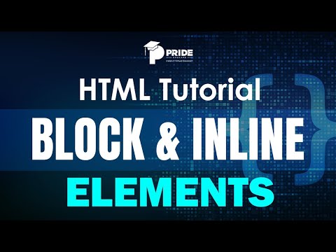 Know How To Create Block Inline Elements In HTML | (Must Watch🔥‼️) #inlinelements #Prideeducare #edu