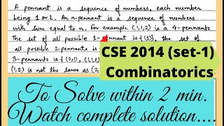 GATE CSE 2014 (set-1) solution | Combinatorics