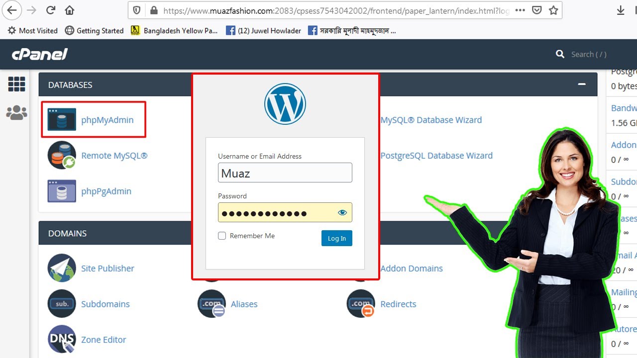 How To Reset WordPress Admin Password || Cpanel || phpMyAdmin ...
