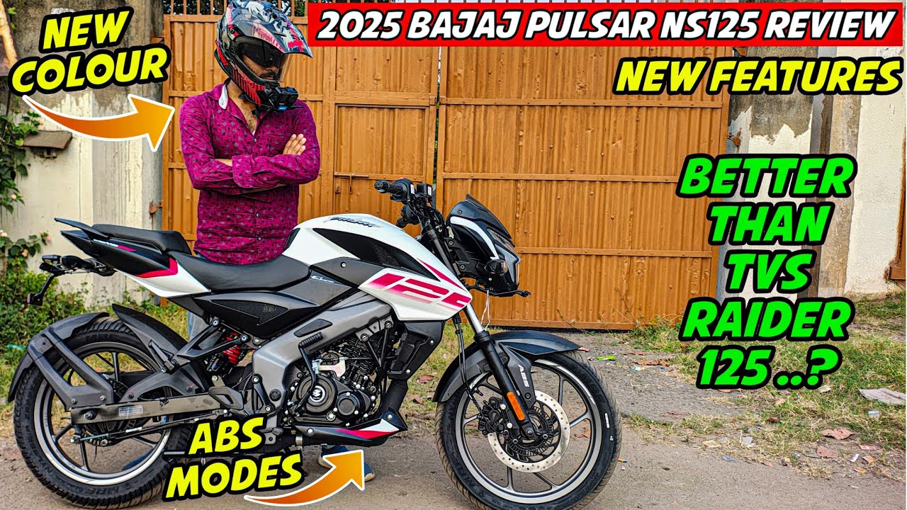 2025 Bajaj Pulsar NS 125 Peral White Color Review || ABS Mode & Navigation - TVS Raider 125 Killer🔥