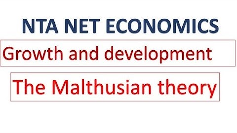 Malthusian theory of development #growth and development#ntanet economics #development theoryof gdp