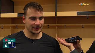 Timo Meier after 4th NHL Hat Trick: "frustrating to lose that one"