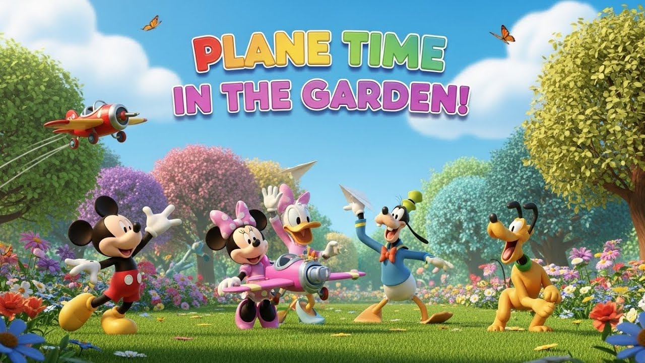 Mickey Mouse and Friends Pizza Party Time 🍕🐭 | Fun Kids Poem & Cartoon Song