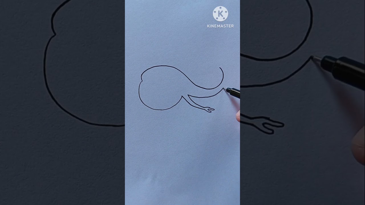 How to draw tadpole🌸 