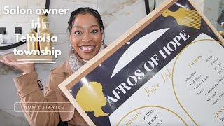 I own a natural hair salon in the township | how to start a salon in South Africa | Hope Makola