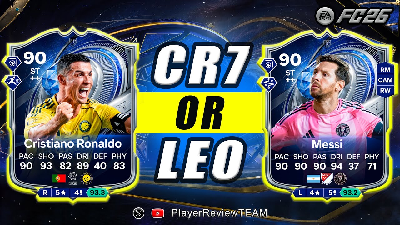5⭐4⭐ Ronaldo 90 + 4⭐5⭐ Messi 90 TOTY Honourable Mentions SBC | Player's Review FC 26