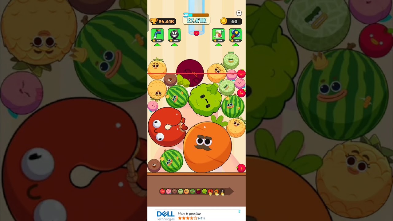 Fruit Clash merging 😱#trendinggames #fruitclash #fruitmerge #ytvideos #trendingvideos #games #gaming