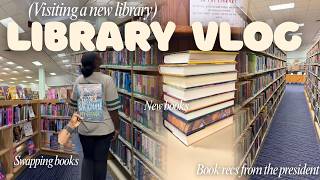 โจCozy library vlog | new favorite library๐ library book swap๐ book recs from the Obamas +book haul๐๐พ
