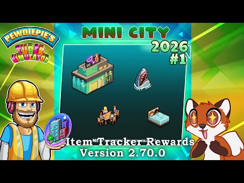 Pewdiepie's Tuber Simulator - All Mini-City Item Tracker Rewards #9 for January 2026!