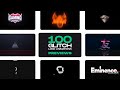 create 100 glitch logo animation intros in 1080p or 4K resolution