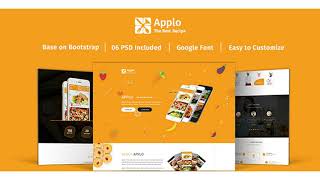 Applo - Onepage PSD Template For Recipe Application Landing Page | Themeforest Website Templates