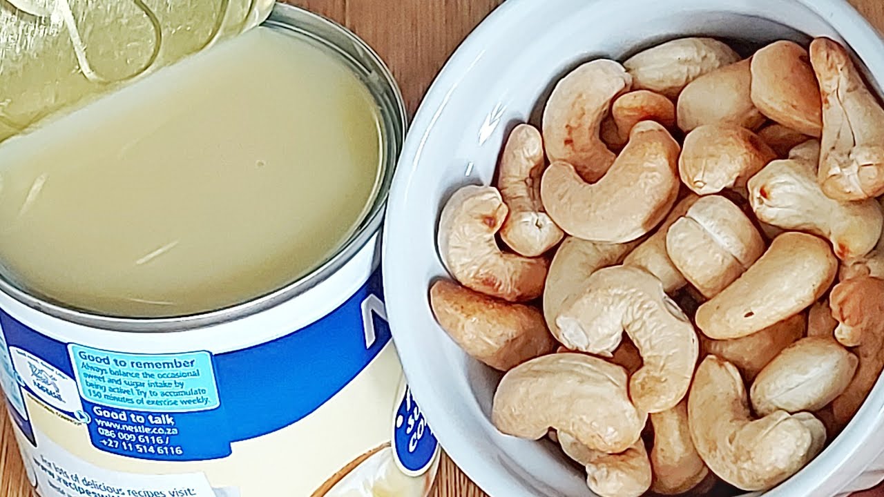 mélanger du lait concentré avec des cajou ! Vous serez étonné ! Dessert en une minute !