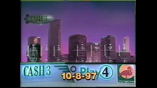 [1997-10-08] Florida Lottery, Cash 3 and Play 4