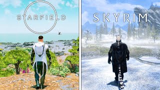 Starfield vs Skyrim Details and Logics Comparison