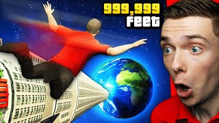 Jumping Off TALLEST BUILDING From SPACE In GTA 5 (Mods)