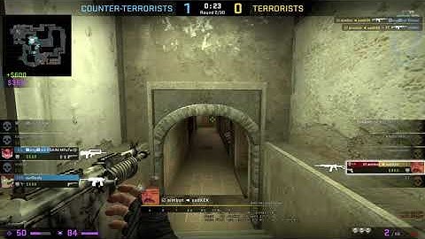 CS:GO - Mirage 1v4 Galil ACE Clutch (4 seconds Do or Die)