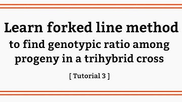 Forked line method to find genotypic ratios in a trihybrid cross -Tutorial 3. NEET short cut Tricks