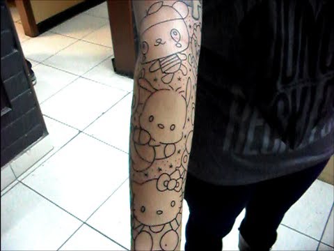 Hello Kitty Tattoo Design Images Hello Kitty Ink Design Ideas  Hello  kitty tattoos Cat tattoo Hello kitty