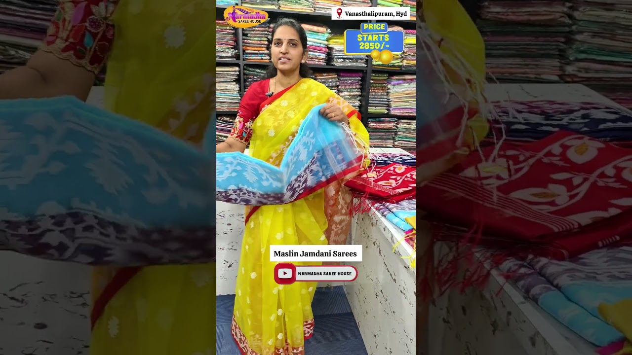 Maslin Jamdani Sarees|Price 2850/- Free Shipping|WhatsApp number for Booking 6300989875 