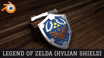 Legend of Zelda (Hylian Shield) - Blender Timelapse (Part 2)