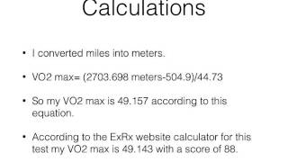 Submax VO2 test