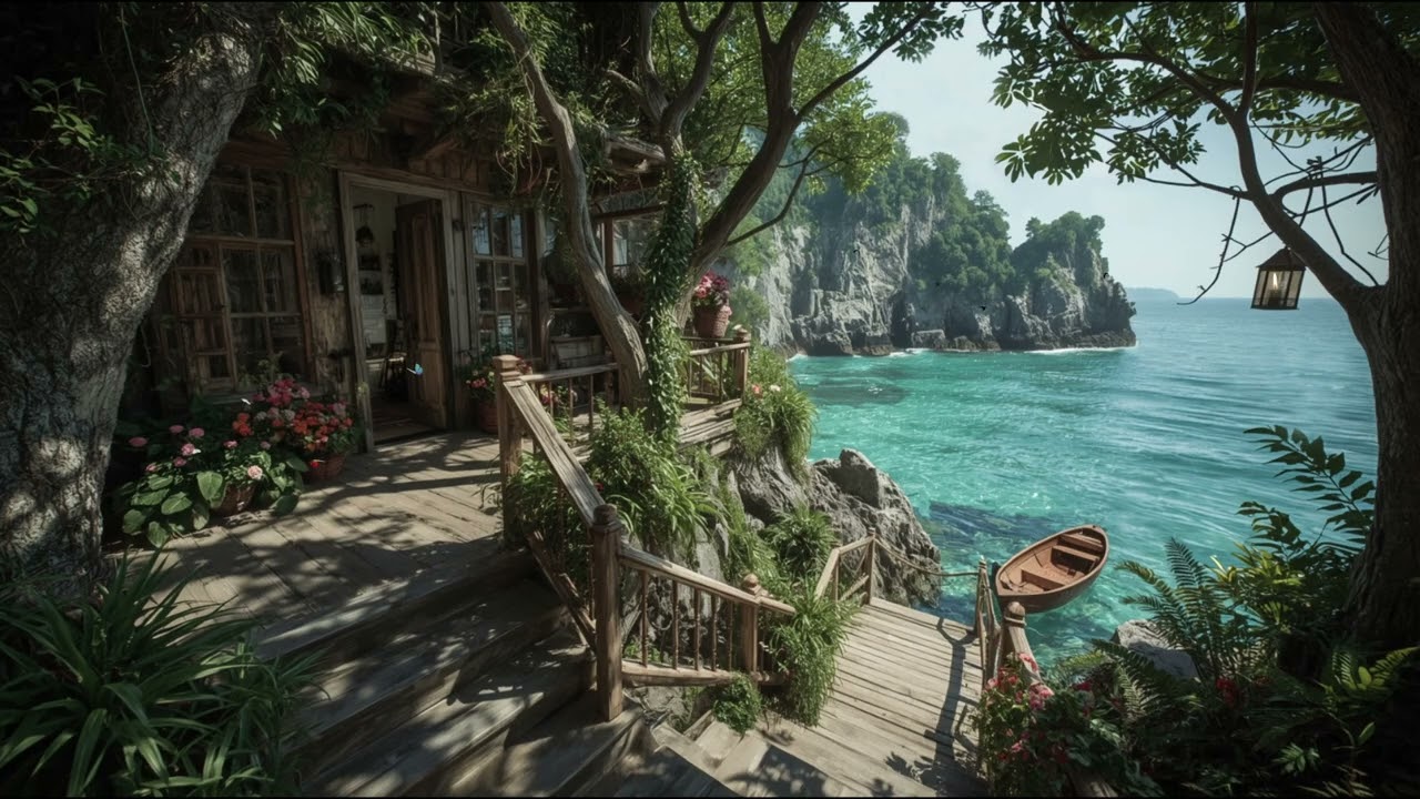 Breathtaking Cliffside Cabin Overlooking Crystal Waters