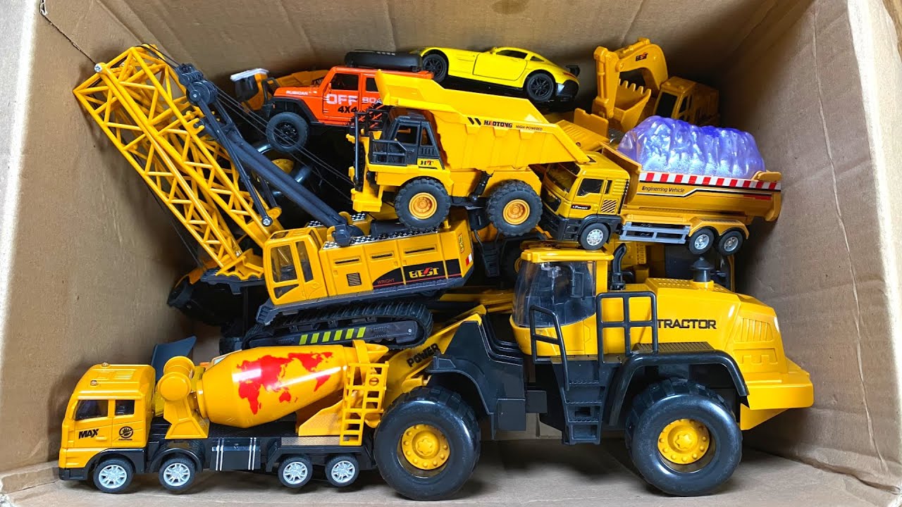 RC TRACTORS, MEGA RC TRUCKS, RC MACHINES COLLECTION!! EXCAVATOR LESU ET30H, KABOLITE K350-200 DIGGER