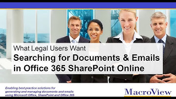 Searching for Documents and Emails in O365 / SharePoint Online