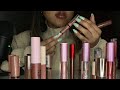 Asmr: Lipgloss collection- tapping, lip plumping sounds (lofi) #asmr