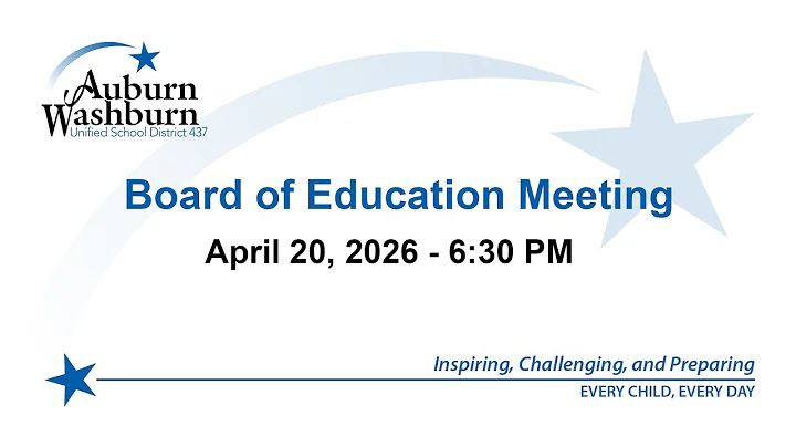 Board of Education Meeting: April 20, 2026 at 6:30 PM