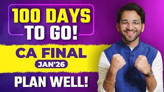 The Ultimate 100 Days Prep Plan | Must Watch | CA Final | Jan&#39;26 | CA Shubham Singhal