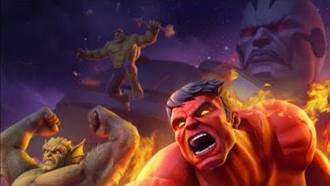 Marvel Strike Force - Red Hulk Scourge Event Node 5 Difficulty 5  (Scourge:107). Wave1 Avenger Node.