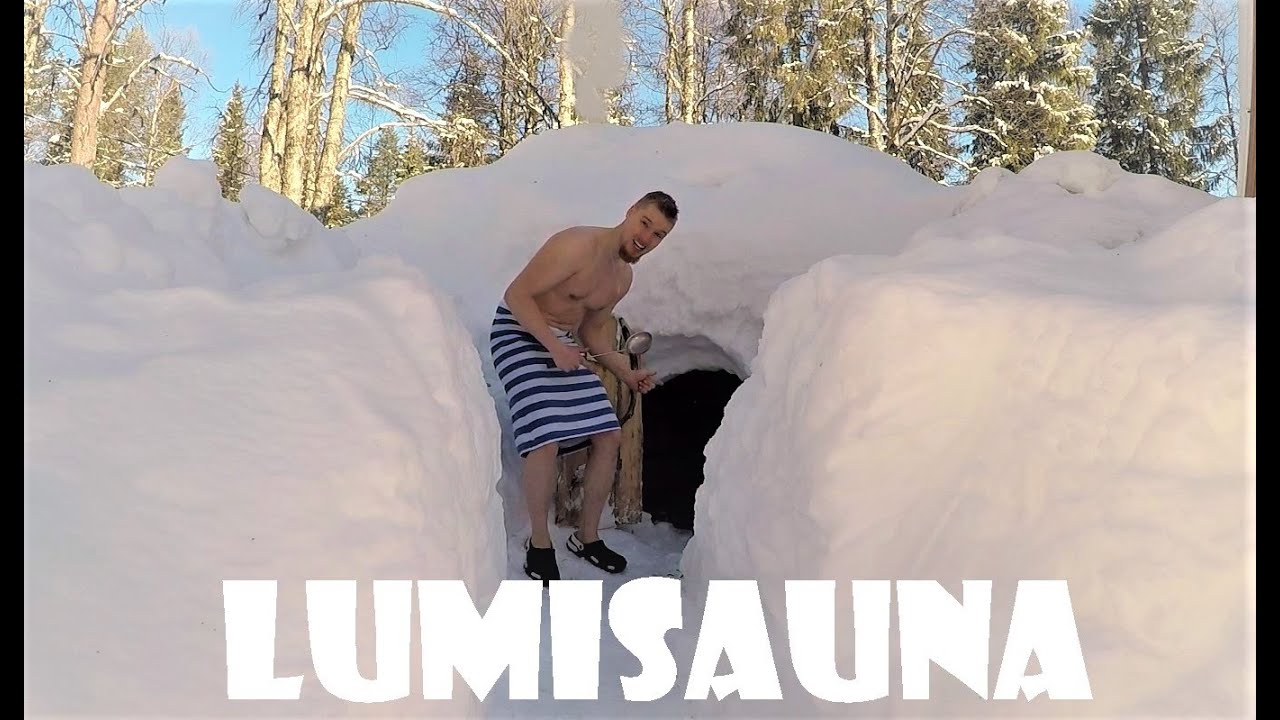 HOW TO BUILD SNOW SAUNA? (60°C) | Timelapse - YouTube