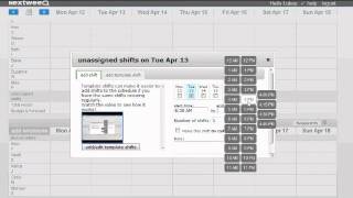 unassigned shifts on your nextweeq employee schedule