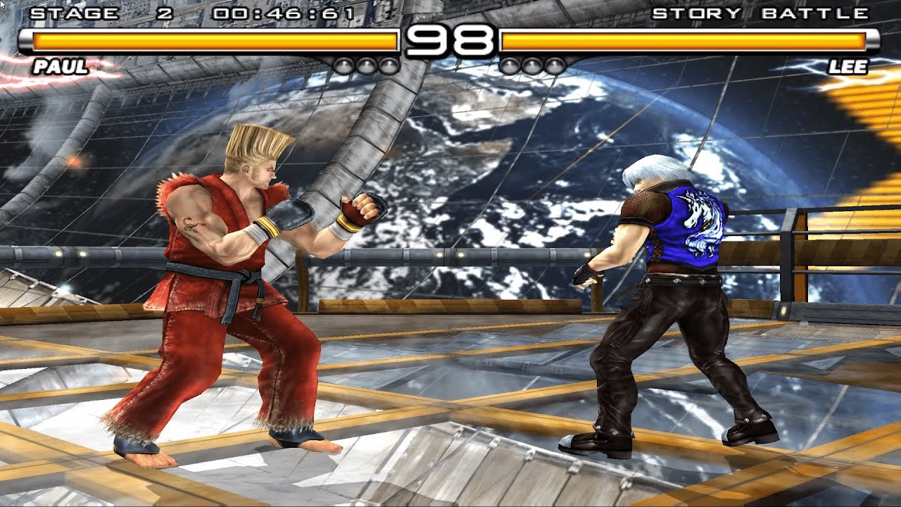 Paul vs Lee (Hardest AI) -  Tekken 5