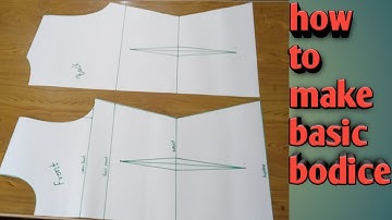 how to make basic bodice pattern (drafting) step by step in hindi
