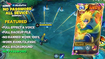 New Script Skin Gusion Minato Namikaze No Password | Effect & Voice - New Patch ML