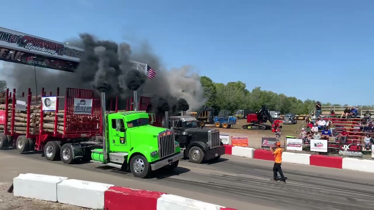 2020, Onaway speedway 18 wheeler uphill racing