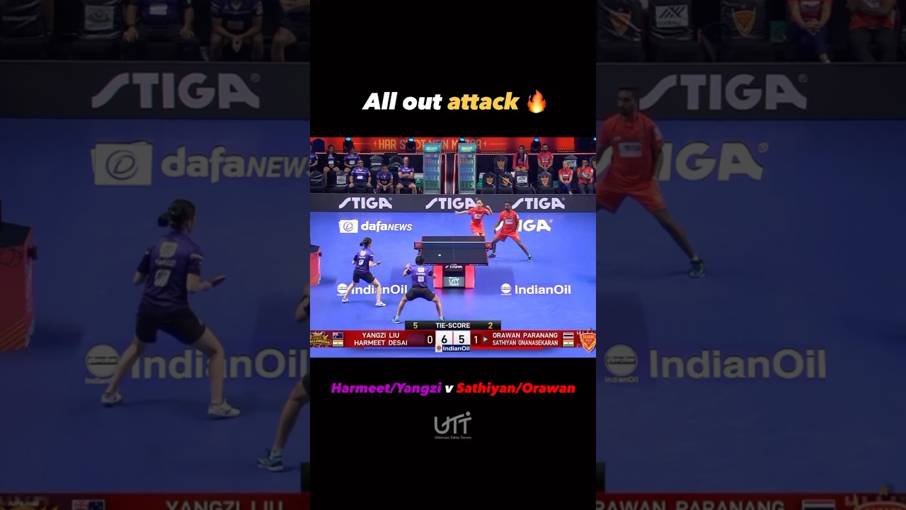 Doubles Table Tennis action in all its glory!⚡️