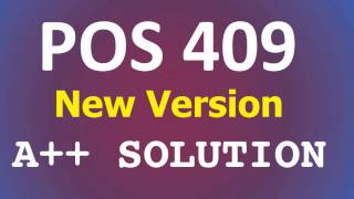 POS409 POS 409 Newest Version - All Weeks 1 2 3 4 5