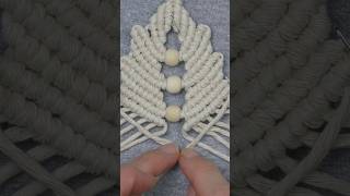 DIY Knotted Leaf Keychain with Beads #macrame #keychain